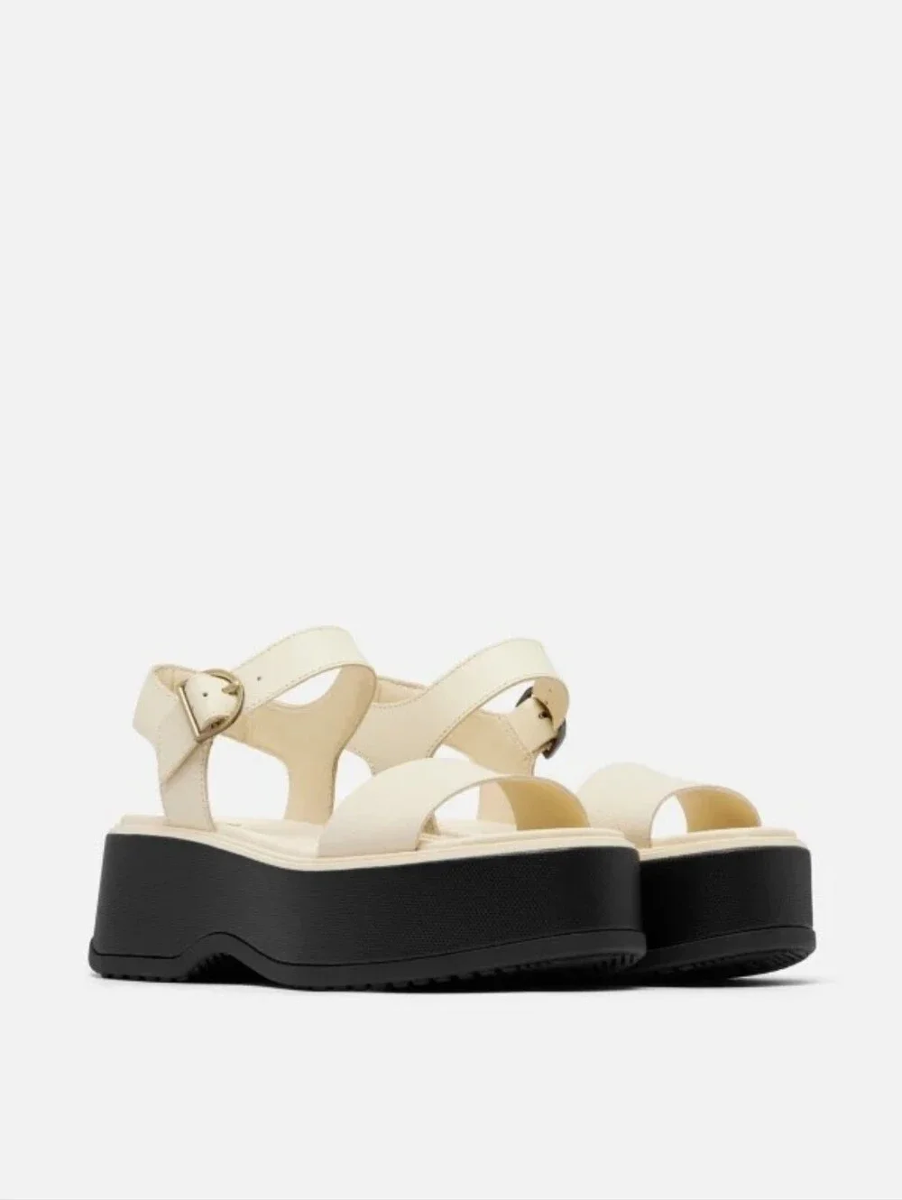 Sorel cream beige Dayspring platform ankle strap sandals